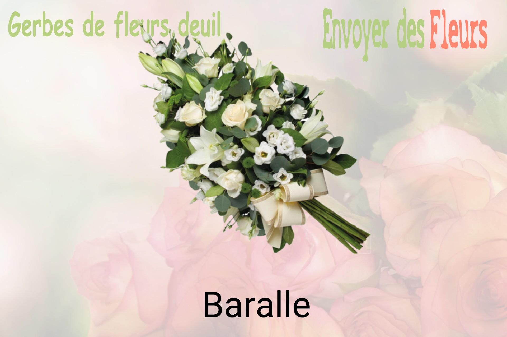 Gerbe de fleurs de deuil livrée à Baralle